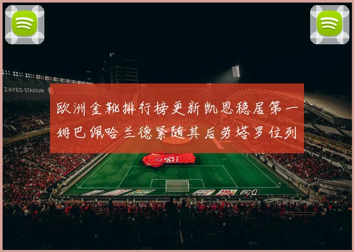 欧洲金靴排行榜更新凯恩稳居第一姆巴佩哈兰德紧随其后劳塔罗位列第十